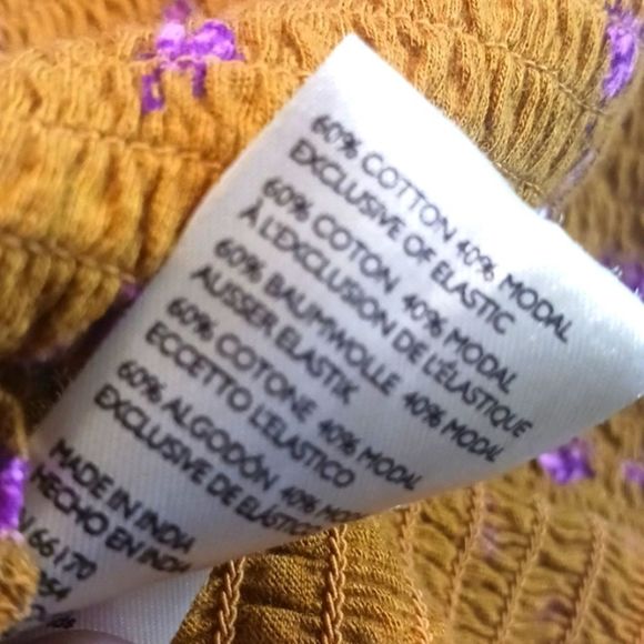 Free People Marigold top  in Golden combo size large - Picture 9 of 9